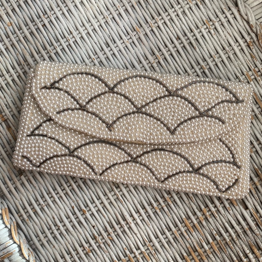 Vintage Pearl Coquette Clutch